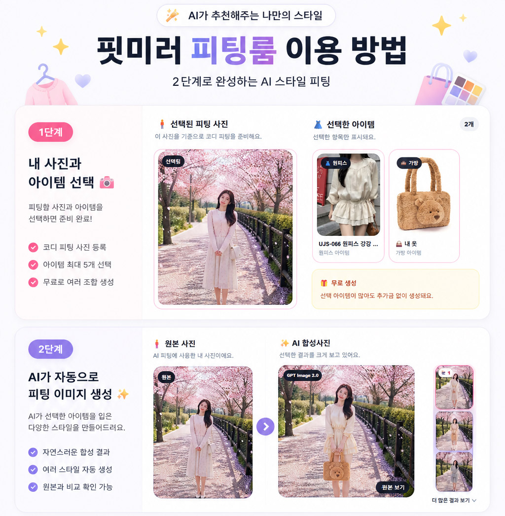 핏미러 AI 피팅룸 소개 이미지